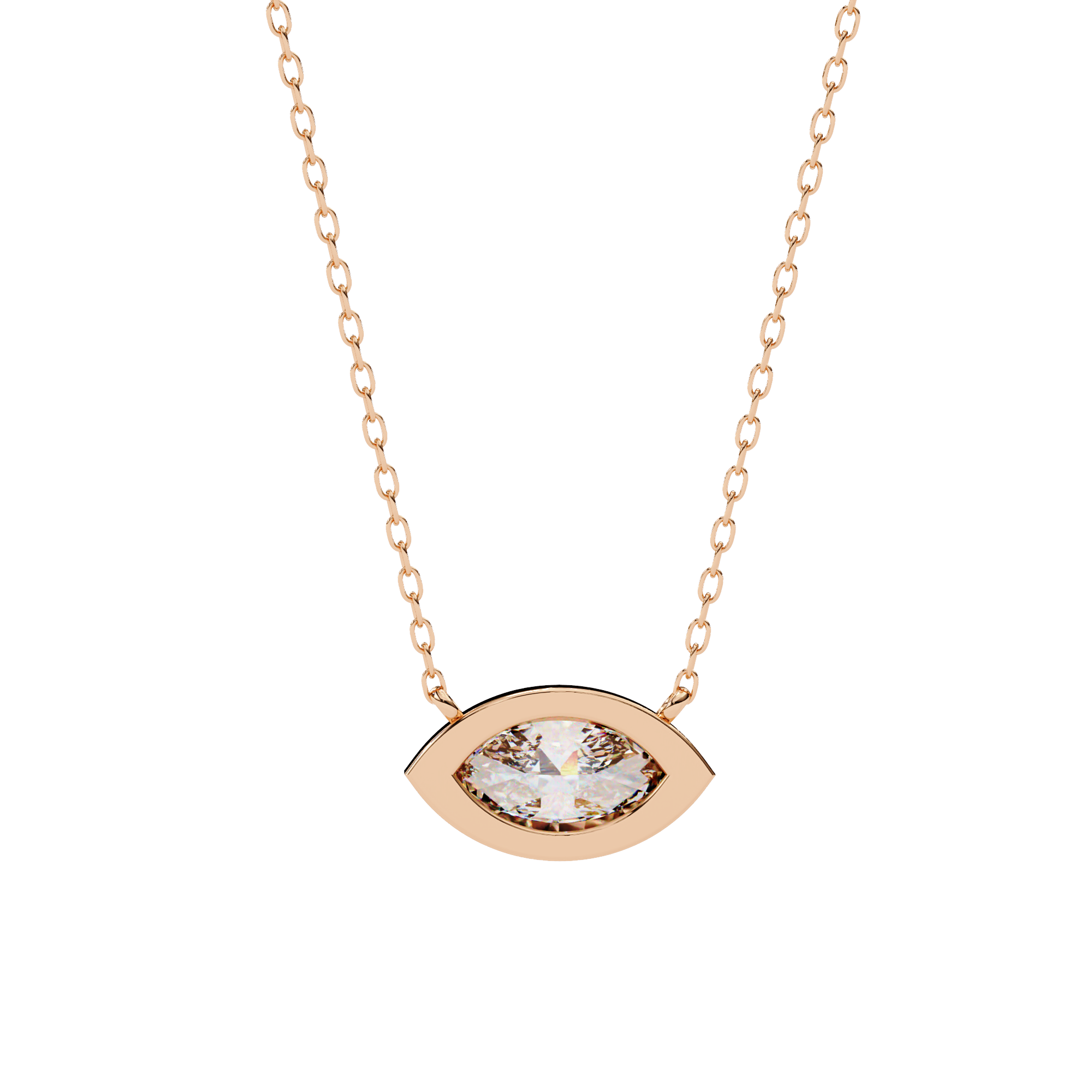 Solitairekart 0.68ct Marquise-Cut Evil Eye Natural Diamond Pendant-H Color, VS1 Clarity